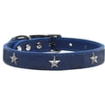 thumbnail image 2 of Mirage Pet Products Leather Star Dog Collar, Blue, L/XL, 2 of 3