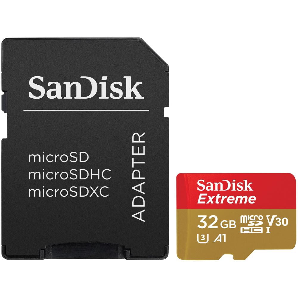 SanDisk 32GB Extreme UHS-I microSDHC Memory Card with SD Adapter
