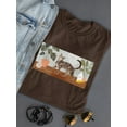 thumbnail image 3 of Walking Kitten T-Shirt Women -Victoria Borges Designs, Female Large, 3 of 4