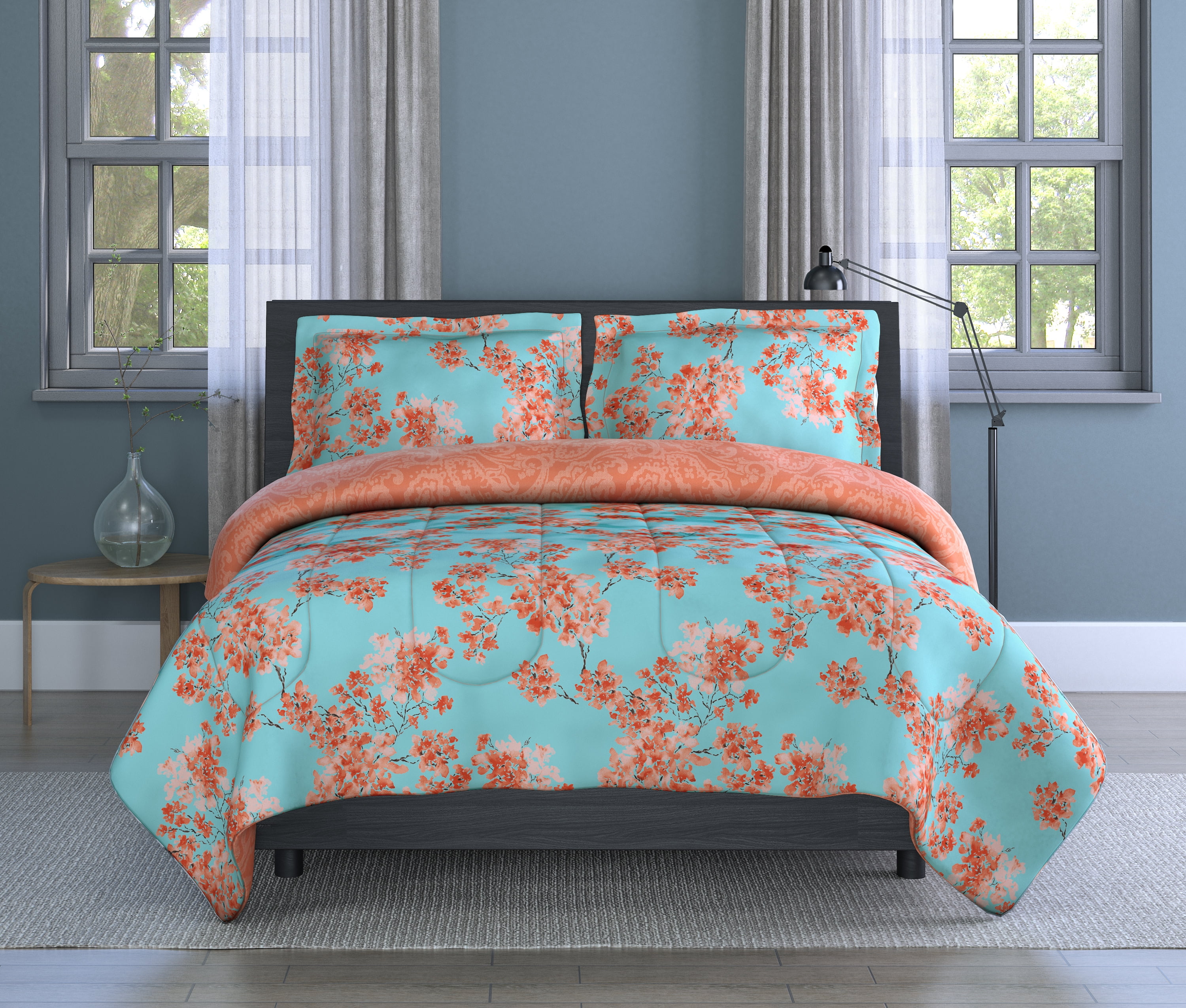Inspired Surroundings 3 Piece Full/Queen Comforter Set, Watercolor