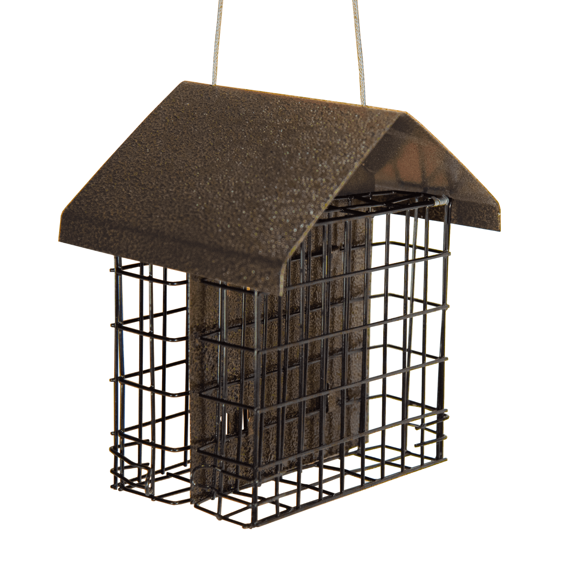 JCs Wildlife Bronze Metal House Double Suet Cage Bird Feeder