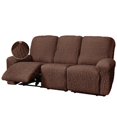 thumbnail image 1 of CHOK Housse Extensible pour Fauteuil Inclinable en Seersucker 2024 4 Pcs style Campagnard Fauteuil Inclinable Housse de Protection Simple pour Meubles de Maison Lavable Durable 1 Place/amande, 1 of 7