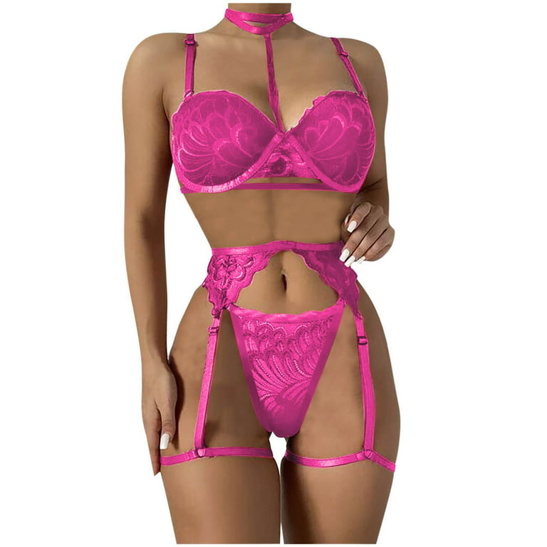 Cethrio Womens Lingerie Sets Sexy Underwear Set Clearance, Pink L