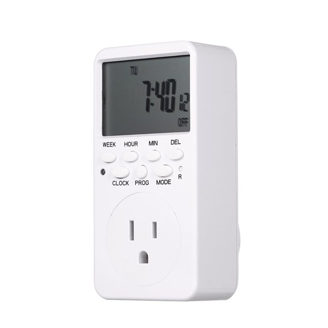 Temporizador digital Conmutador de interruptor Pantalla LCD Plug-in Programable Time Switch Abanopi Interruptor de temporizador