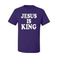 thumbnail image 2 of Jesus Is King Bible Scripture | Mens Christian Graphic T-Shirt, Purple, X-Large, 2 of 3