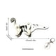 thumbnail image 3 of Llaveros para mujer, llavero de billetera, llavero de coche, lindo llavero tridimensional de metal y acero inoxidable, modelo mecánico de dinosaurio, llavero de dinosaurio., 3 of 3