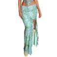 thumbnail image 1 of Lucakuins - Faldas midi de verano para mujer, estilo bohemio, cintura baja, dobladillo alto y bajo, faldas largas con volantes Lucakuins  moda, 1 of 9