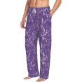 thumbnail image 2 of Balery Lavender Flowers print Men's Pajama Pants,Ultra Lightweight Pjs,Lounge Pant-Small, 2 of 9