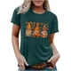 thumbnail image 1 of Fiudx Ofertas Flash Artículos En Oferta Camiseta Estampada a La Moda para Mujer, Blusa de Manga Corta, Tops Informales con Cuello Redondo, 1 of 5