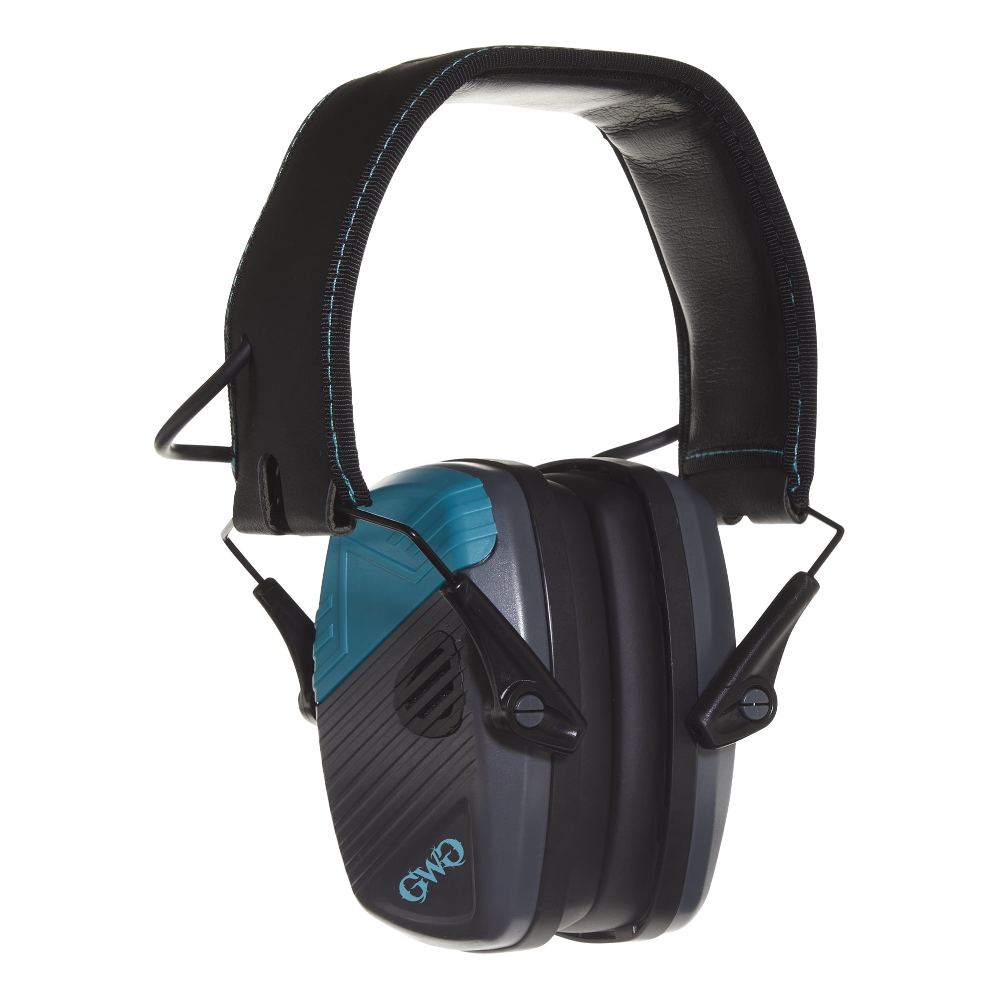 Girls With Guns Shield Low-Profile Electronic Earmuffs, 24 Db Nrr, Ansi S3.19 & Ce En352-1 Hearing Protection Rated, Gray/Teal/Black