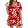thumbnail image 3 of Pajamas For Women Set Halloween Printed Short Sleepwear Loungewear Nightwear Nightclothes Homewear, 3 of 5