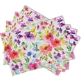 thumbnail image 2 of Spring Summer Placemats Set of 4 Washable Non-Slip Heat Resistant 12×18 Inch Spring Floral Watercolor Multicolor Thick Place Mats Decorative Linen Fabric Table Mat for Dining Table Kitchen Home Decor, 2 of 6