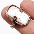 thumbnail image 2 of Dendritic Opal Fashion Wire Wrapped Handcrafted Copper Jewelry Ring 6.25" SA 381, 2 of 2