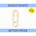thumbnail image 2 of Bigger Better | Unfinished Wood Cute Safety Pin Shape |  DIY Craft Cutout 36" / 1/2", 2 of 3