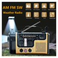thumbnail image 3 of Multifunctional Solar Power Hand Crank Radio AM FM SW Emerncy Weather Radio with Flashlight 2000mAh Phone Charr Power Bank ,Handy Bright, 3 of 7