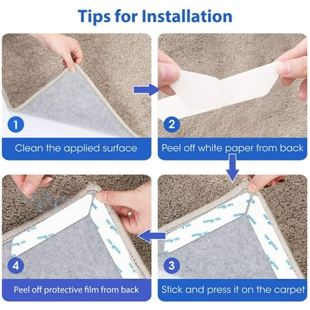 Anti Curling Corner Carpet Grip, How To Clean Carpet Tape Off Hardwood Floors
