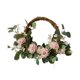 thumbnail image 3 of Corona de rosas para puerta de entrada, flores artificiales, corona de primavera, hojas para inauguración de la casa, jardín, exterior, sala de, 3 of 8