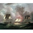 thumbnail image 2 of Butterworth, Thomas 24x20 White Modern Wood Framed Museum Art Print Titled - Bonne Homme Richard vs. The Serapis, 2 of 4