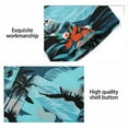 thumbnail image 3 of Blue Hawaiian Shirts for Men Short Sleeve Prin Tropical Shirts Navy Floal Palm Summer Beach XL, 3 of 7