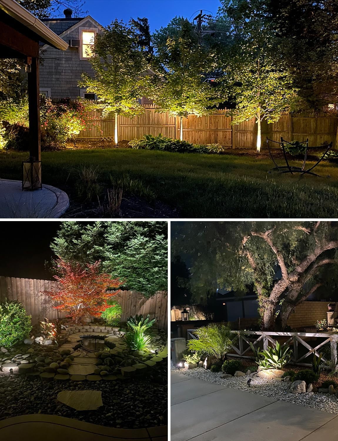 SUNVIE 12W Low Voltage LED Landscape Lights with Connectors, Outdoor Spotlights with Spike Stand