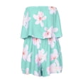 thumbnail image 5 of Jumpsuits for Women, Elegant Bandeau Rompers Sleeveless Floral Print Overalls High Waist Playsuits Shorts One Piece for Beach Coverups Holiday, 5 of 5