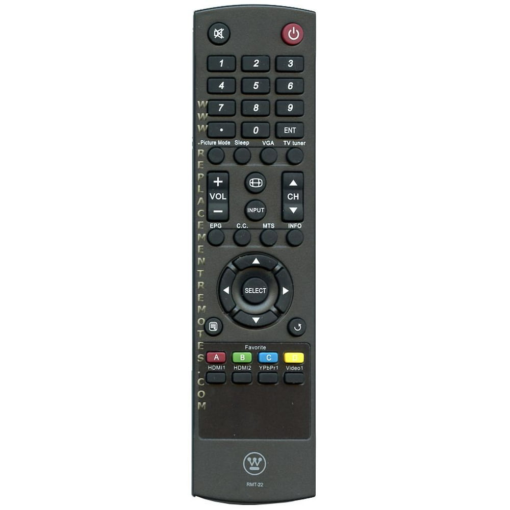 Westinghouse RMT22 (p/n RMT22) TV Remote Control (refurbished