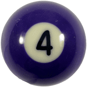 1-1/2" Mini Pool Ball Individual Replacement - #4 Ball