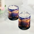 thumbnail image 2 of Yayeee 2 Pack Qtip Holder Bathroom Cotton Swab Canister with Lid Clear Dispenser Set, Beautiful Mountain, 2 of 6