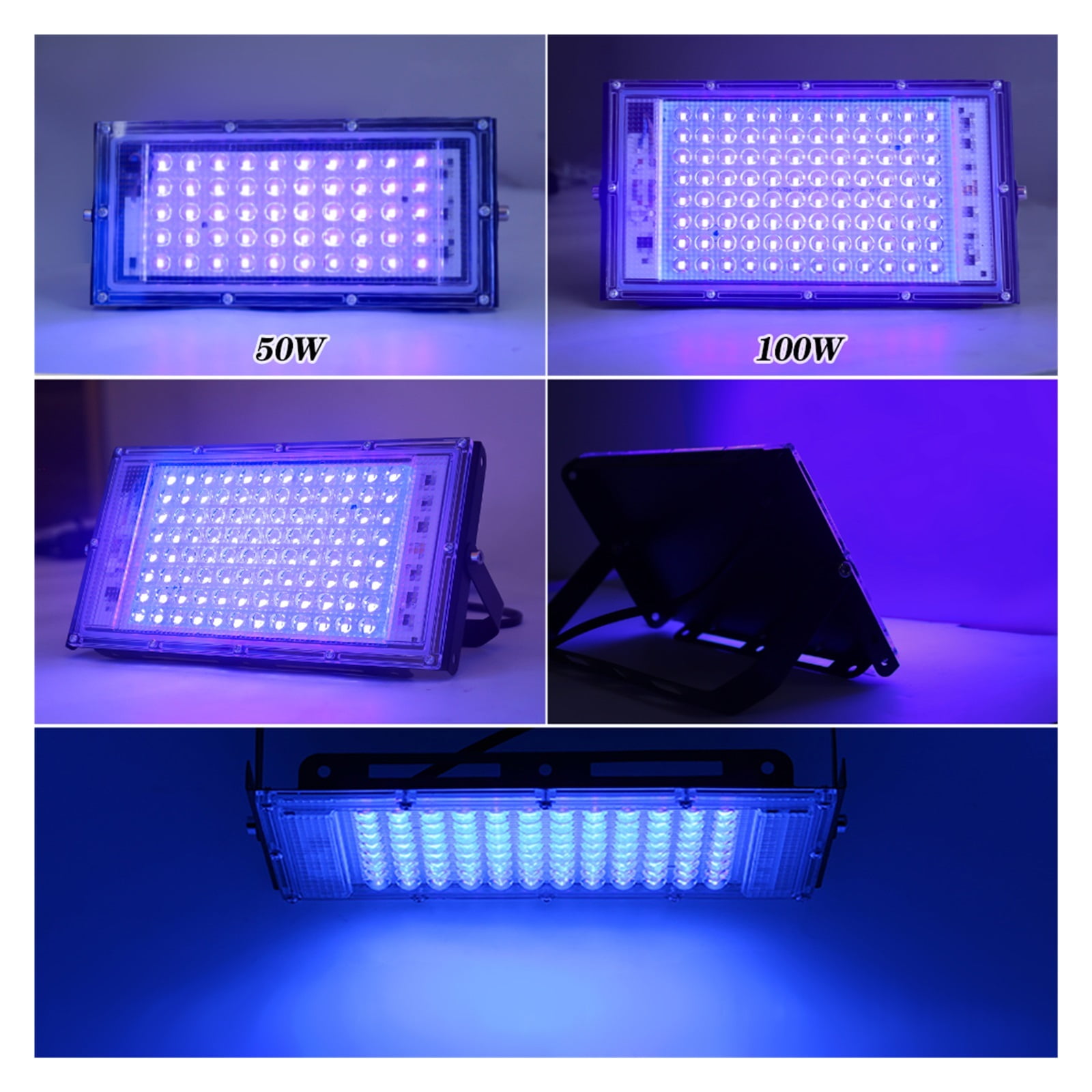 UV Flood Light 50W 100W 395nm 400nm Ultraviolet Fluorescent Sta Lamp For Bar Dance Party Blacklight ,Multifunctional Lighting