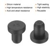 thumbnail image 3 of Uxcell High Temp Silicone Plug Mount Dia 4.5mm/0.18 inch t Shaped Rubber Stopper Hole Plugs for Powder Coating Plating Waterproof Plugs Sealing Plugs Black Pack of 12, 3 of 7