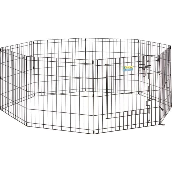 Midwest 277333 30 in. Contour Exercise Pet with Door, Black