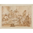 thumbnail image 3 of Giovanni Domenico Tiepolo 24x19 Black Modern Framed Museum Art Print Titled - The Infant Punchinello in Bed with His Parents (Late 18th-Early 19th Century), 3 of 5