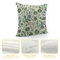 thumbnail image 4 of Nawypu  Floral Pillow Cushion Cover, Vintage Garden Plants Herbs Flowers Botanical Classic Design Art, Decorative Square Accent Pillow Case, Reseda Green Beige, 4 of 5