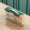 thumbnail image 2 of Product Classification Rack Storage 2 – Egg Holder For Fridge Automatic Rolling Egg Organizer 3-Tier Stackable Kitchen Container With Lid for Refrigerator, 2 of 6
