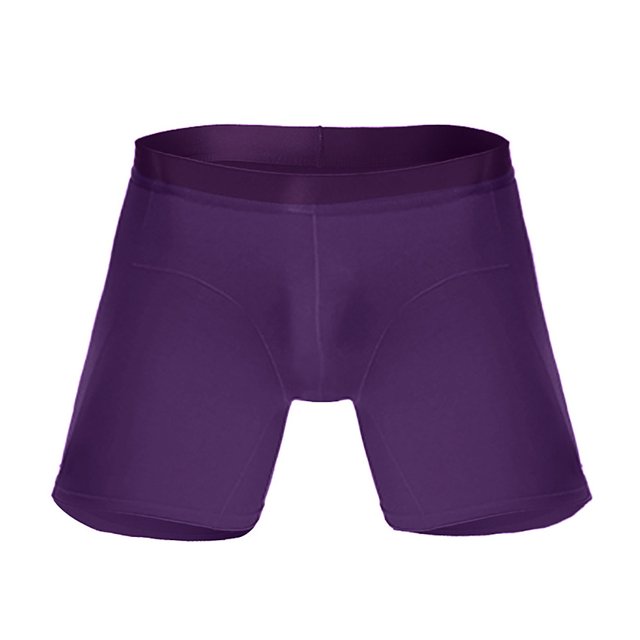 wendunide men's pants Fashion Men's Sports Long Running Wear Leg Multi-function Boxer Briefs Purple XL