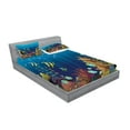thumbnail image 2 of Under the Sea Fitted Sheet & Pillow Sham Set, Coral Reef with Sea Creatures Tropical Oceanic Life Exotic Fishes Seaweed, Decorative Printed 6 Piece Bedding Decor Set, Calking, Multicolor, by Ambesonne, 2 of 3