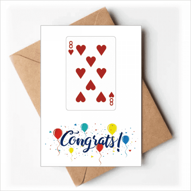 Corazon 8 cartas patrón Sobre de la Carta de felicitación de la tarjeta de matrimonio