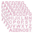 thumbnail image 1 of 170 Pcs Silver Rhinestone Letter Stickers, 5 Sheets 34 Letters Glitter Bling Alphabet Letter Stickers Pink, 1 of 7