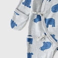 thumbnail image 5 of 3-6 Months Newborn Preemie Boys Girls Underwear Pajamas Rompers Home Clothes Footed Sleeper Gown With Mitten Footed Print Infant Play For 0 6 Months Grey Rompers Baby Gift, 5 of 6