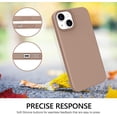 thumbnail image 4 of SHIYIBLD Compatible with iPhone 13 Case 6.1 Inch Liquid Silicone Soft Gel Rubber Slim Thin Microfiber Lining Cushion Texture Cover Shockproof Protective Phone Case for iPhone 13 Khaki, 4 of 8
