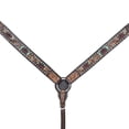 thumbnail image 5 of HILASON Western Horse Headstall Breast Collar Leather Brown, 5 of 8