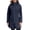 Dark Navy, variant on Women's Raincoat Waterproof Long Trench Coat with Hood Windbreaker Jacket for Outdoor Classic Black XS