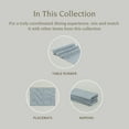 thumbnail image 4 of over&back 18x108 Woven Chambray Cotton Table Runner - Washable Table Runners for a Custom Home Decor Tablescape - Coffee Table, Dinner Table, Living Room - Blue, 4 of 10