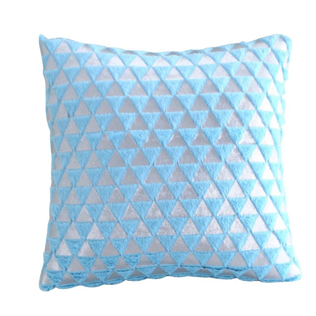 Funda de almohada triangular de felpa corta Funda de almohada suave para la cabecera del sofá Wmkox8yii HFSH4372