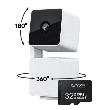 Wyze - Pan v3 Indoor/Outdoor Pan/Tilt/Zoom 1080p Security Camera - Black