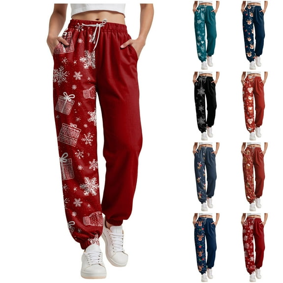 TTUHYWXI Christmas Pajama Bottoms Women Cotton Flannel Pj Pants Fuzzy Plaid Pajamas with pockets & drawstring Soft Lounge Sleepwear (Blue, L)