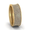 thumbnail image 3 of 2.50Ct Round Cut Natural Diamond 5Row Concave Anniversary Wedding Eternity Band Ring Solid 10k Gold IJ I1, 3 of 3
