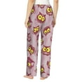 thumbnail image 3 of Pajama Pants Women, Doctor's Hat Owl Purple Sweatpants Soft Sleep Lounge Pants, Casual PJ Bottoms Pants with Pockets, 3 of 5