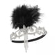 thumbnail image 1 of 3x Diadema Estilo Flapper, Tocado Retro De Plumas Para Actuación En El Escenario, Carnaval, Baile De Graduación, Color Negro, 1 of 8