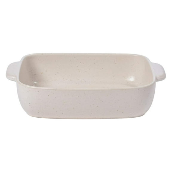 HeSLehs Ceramic 13" x 9" Rectangular Baker - Pacifica Collection, Vanilla | Oven & Dishwasher Safe Bakeware | Food Safe Glazing | Restaurant Quality Dinnerware
